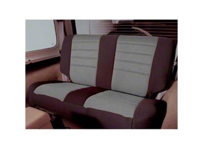 Smittybilt Custom Fit Neoprene Rear Seat Cover, Black/Gray (87-95 Jeep Wrangler YJ)