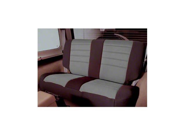 Smittybilt Custom Fit Neoprene Rear Seat Cover, Black/Gray (87-95 Jeep Wrangler YJ)