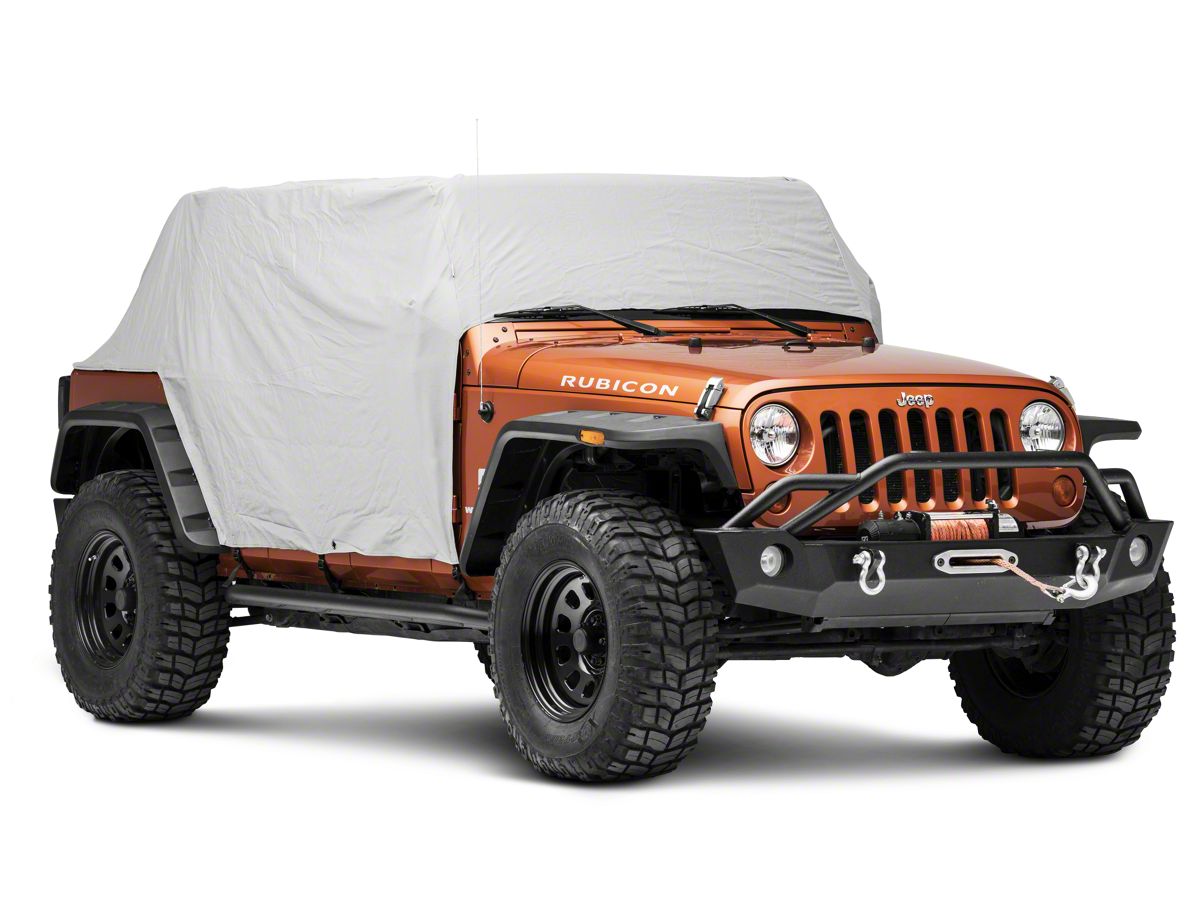 UV Protection Breathable 2-Door Car Cover Custom Fit 2007-2018 iiSPORT Heavy Duty 5-Layer Waterproof SUV Cove for Jeep Wrangler Unlimited SUV Cover 