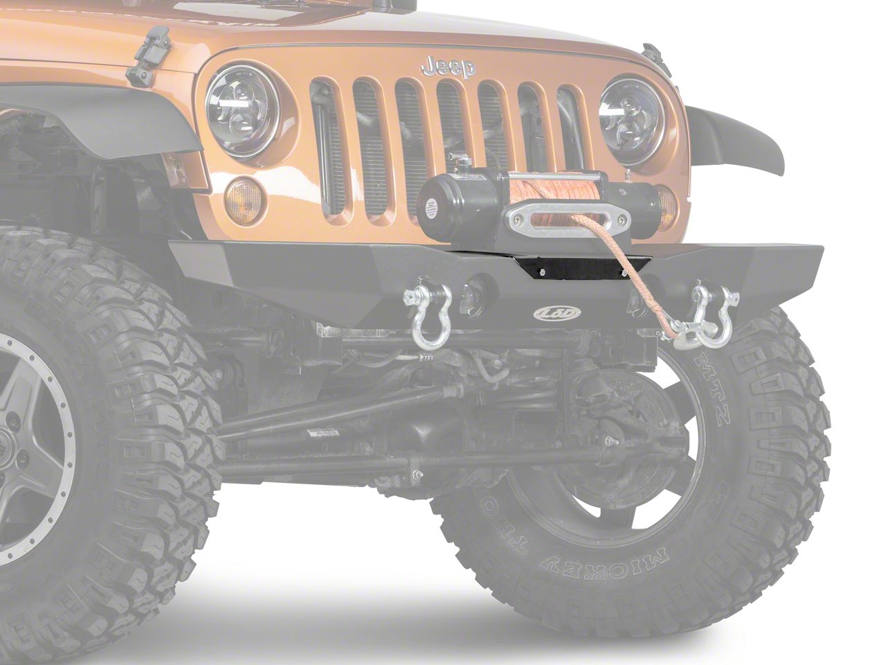 jeep wrangler front license plate mount