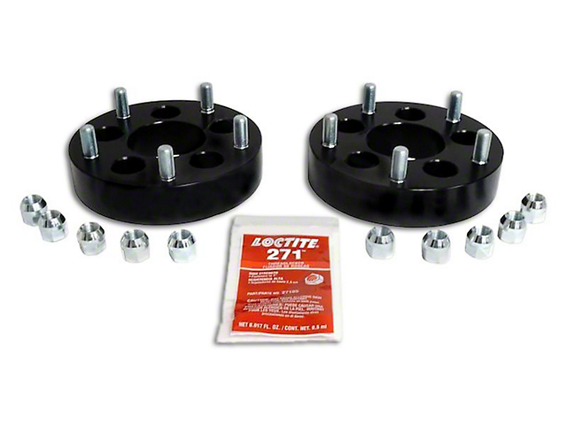 1.50-Inch Wheel Adapters; 5x4.5 to 5x5; Black (87-06 Jeep Wrangler YJ & TJ)