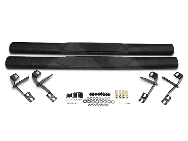 3-Inch Tube Side Step Bars; Textured Black (07-18 Jeep Wrangler JK 2-Door)