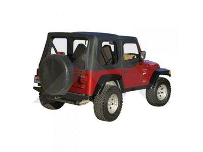 Complete Soft Top; Black Diamond (97-06 Jeep Wrangler TJ w/ Half Steel Doors, Excluding Unlimited)
