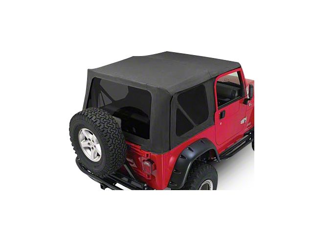 Complete Soft Top with Tinted Windows; Black Diamond (97-06 Jeep Wrangler TJ w/ Half Steel Doors, Excluding Unlimited)