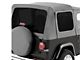 Complete Soft Top with Clear Windows; Gray Denim (87-95 Jeep Wrangler YJ w/ Half Steel Doors)