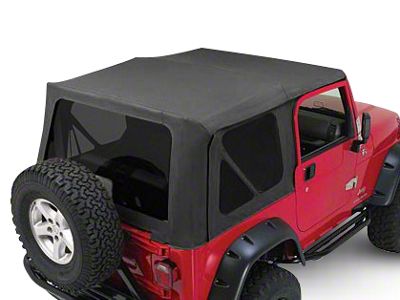 Complete Soft Top with Tinted Windows; Black Diamond (87-95 Jeep Wrangler YJ w/ Half Steel Doors)