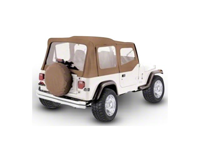 Complete Soft Top with Tinted Windows; Spice Denim (87-95 Jeep Wrangler YJ w/ Half Steel Doors)