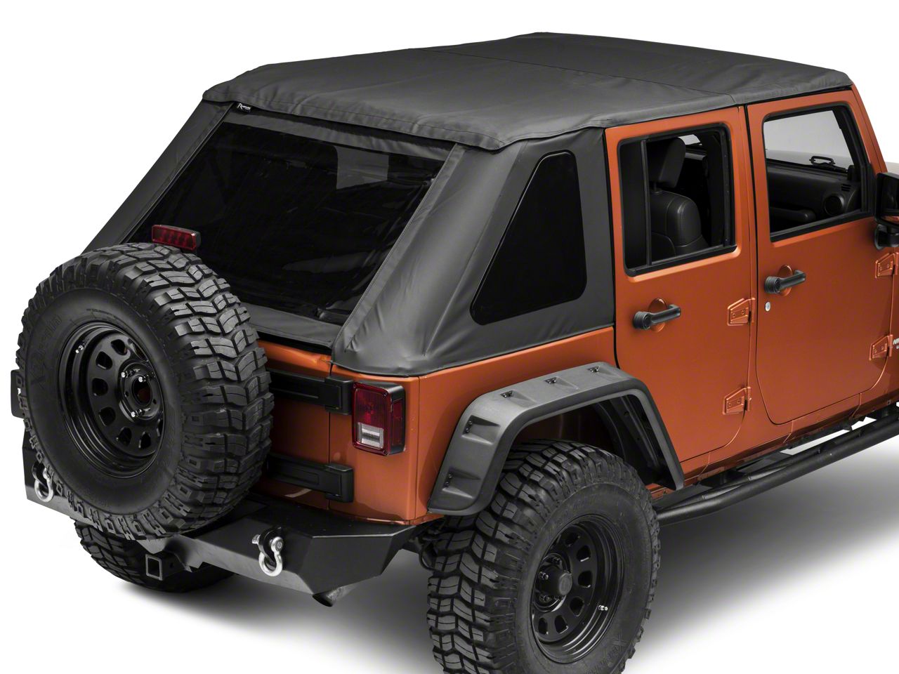 RT Off-Road Jeep Wrangler Fold Back Soft Top - Black Diamond RT10835T ...