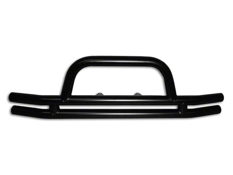 Jeep Wrangler Front Double Tube Bumper; Black (07-18 Jeep Wrangler JK)