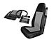 Front Seat Covers; Black/Gray (03-06 Jeep Wrangler TJ)