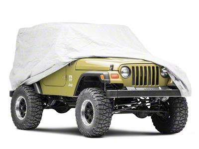 Full Car Cover; Gray (76-06 Jeep CJ7, Wrangler YJ & TJ, Excluding Unlimited)
