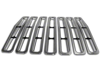Grille Inserts; Chrome (87-95 Jeep Wrangler YJ)