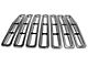 Grille Inserts; Chrome (87-95 Jeep Wrangler YJ)
