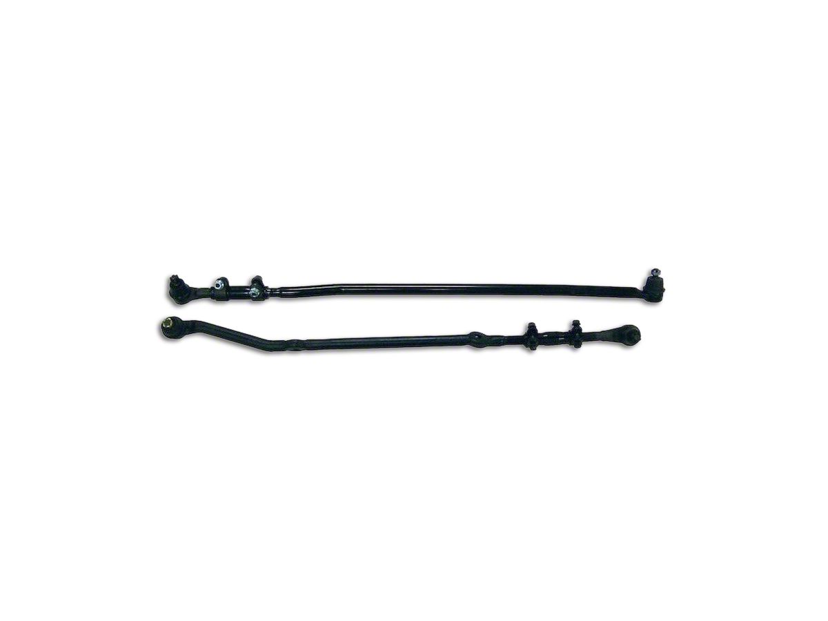 HD Drag Link Tie Rod End Ball Joint Adjusting Sleeve Kit Jeep Wrangler 97-06