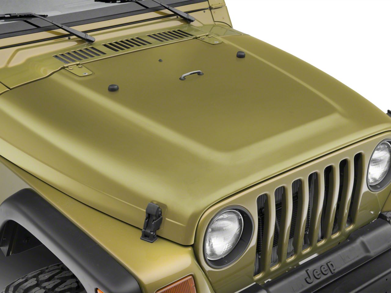 Jeep Wrangler Hood; Unpainted (98-00 Jeep Wrangler TJ)