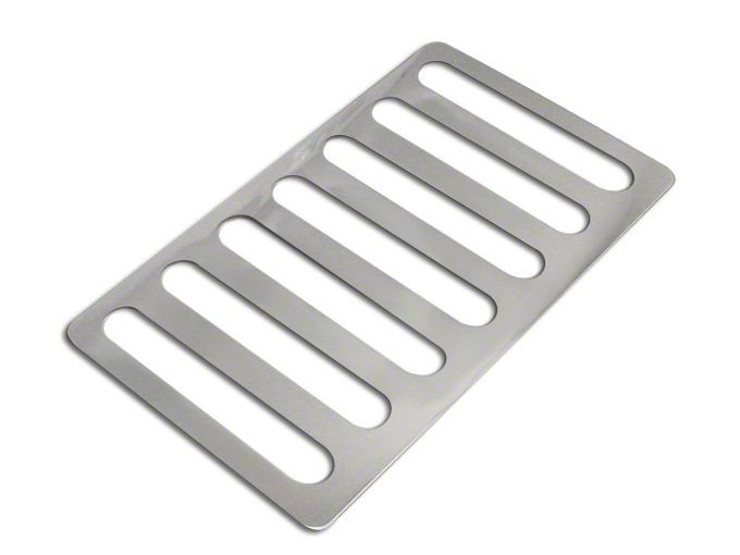 Jeep Wrangler Hood Vent Cover; Stainless Steel (0718 Jeep Wrangler JK)