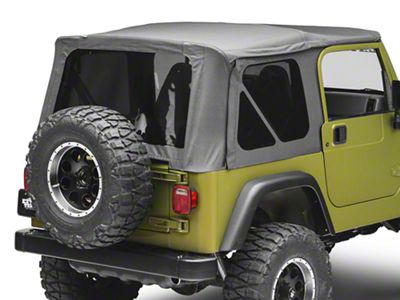 OEM Replacement Soft Top with Tinted Windows; Black Denim (97-06 Jeep Wrangler TJ w/ Full Steel Doors, Excluding Unlimited)