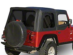 OEM Replacement Soft Top with Tinted Windows and Door Skins; Black Diamond (97-06 Jeep Wrangler TJ w/ Soft Upper Doors, Excluding Unlimited)