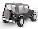 OEM Replacement Soft Top with Clear Windows and Door Skins; Gray (88-95 Jeep Wrangler YJ w/ Soft Upper Doors)