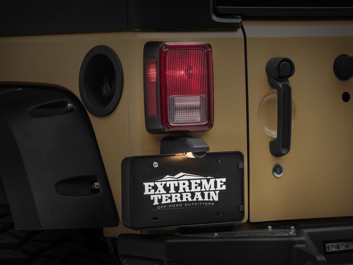 Jeep Wrangler License Plate Bracket; Black (07-18 Jeep Wrangler JK)