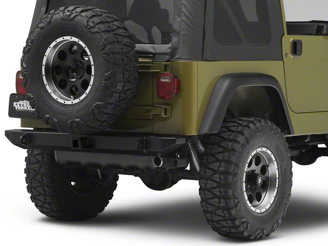 Rock Crawler Rear Bumper with Tire Carrier (87-06 Jeep Wrangler YJ & TJ)