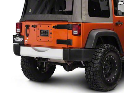 Rugged Ridge Rear Bumper Applique; Silver (07-18 Jeep Wrangler JK)