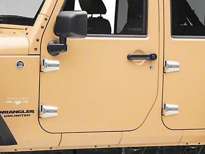 Jeep Wrangler Door Hinge Kit; Stainless Steel (07-18 Jeep Wrangler JK 4-Door)  - Free Shipping