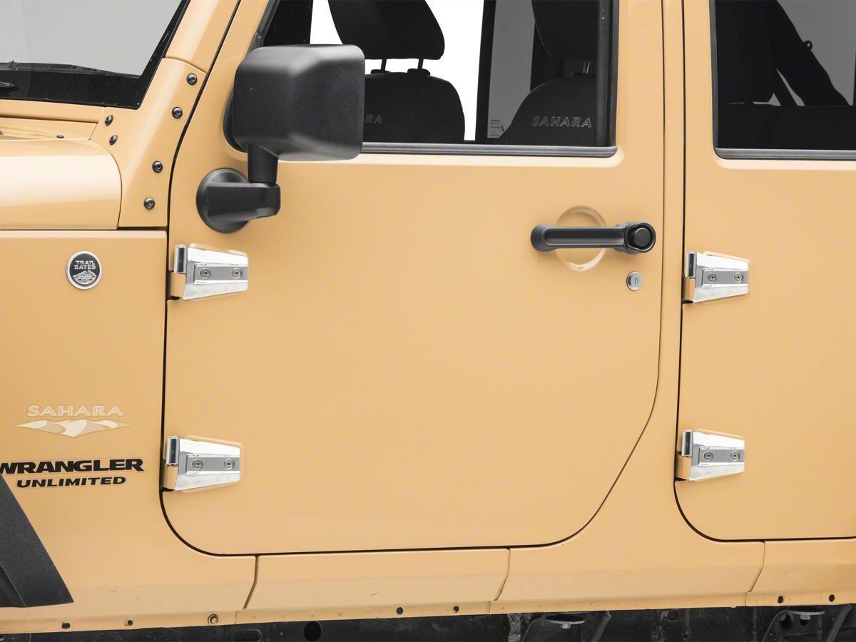 Jeep Wrangler Door Hinge Kit Stainless Steel 07 18 Jeep Wrangler Jk 4 Door