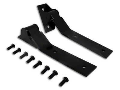 Tailgate Hinges; Black Stainless (87-95 Jeep Wrangler YJ)