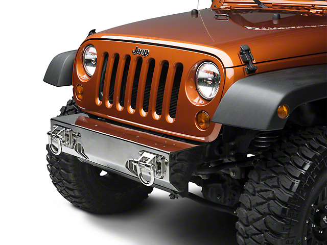 Rugged Ridge XHD Light Mount Modular Non-Winch Front Bumper - Stainless Steel (07-18 Jeep Wrangler JK)