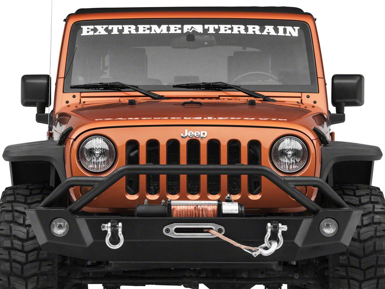 Jeep Wrangler Hood Catch Kit; Black; Locking (07-18 Jeep Wrangler JK)