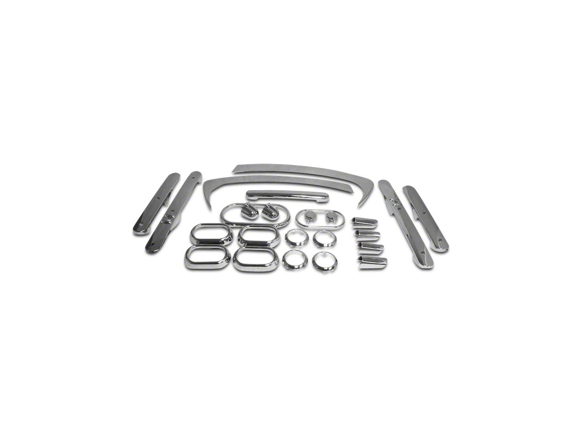 Interior Trim Kit Chrome 07 10 Jeep Wrangler Jk 4 Door W Power Windows Automatic Transmission