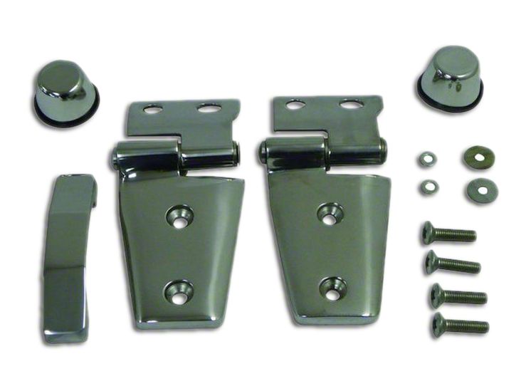 Jeep Wrangler Stainless Steel Hood Hinge Kit (07-18 Jeep Wrangler JK)