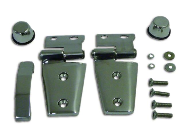 Stainless Steel Hood Hinge Kit (07-18 Jeep Wrangler JK)