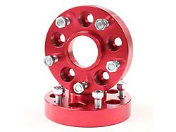Alloy USA 1.25-Inch Red Wheel Adapters; 5x4.5 to 5x5 (05-10 Jeep Grand Cherokee WK)