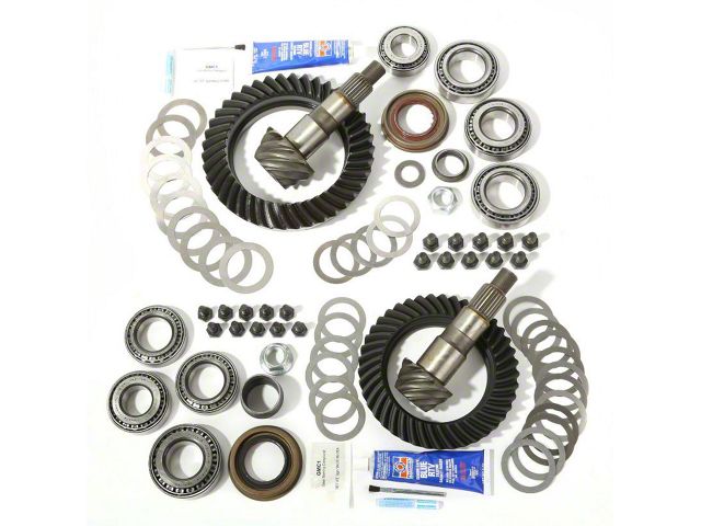 Alloy USA Dana 30 Front Axle/44 Rear Axle Ring and Pinion Gear Kit with Master Overhaul Kit; 4.56 Gear Ratio (07-18 Jeep Wrangler JK, Excluding Rubicon)