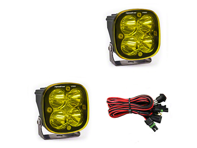 Baja Designs Squadron Pro Amber LED Lights; Spot Beam (Universal; Some Adaptation May Be Required)