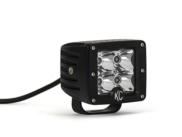 KC HiLiTES 3-Inch C-Series C3 Amber LED Cube Light; Spot Beam (Universal; Some Adaptation May Be Required)