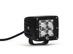 KC HiLiTES 3-Inch C-Series C3 Amber LED Cube Light; Spot Beam (Universal; Some Adaptation May Be Required)