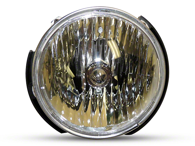 Headlight; Chrome Housing; Clear Lens; Driver Side (07-18 Jeep Wrangler JK)