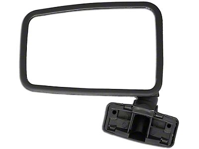 Jeep Wrangler Side Mirror; Black (87-93 Jeep Wrangler YJ w/ Full Doors)