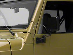 Side Mirror; Driver and Passenger Side; Black (97-06 Jeep Wrangler TJ)