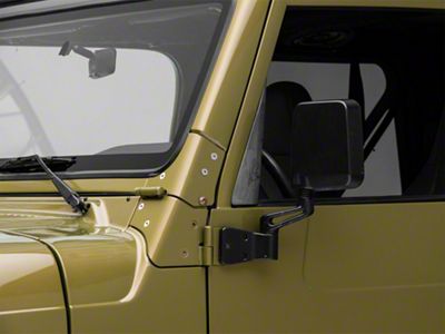 Side Mirror; Black (97-06 Jeep Wrangler TJ)