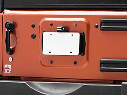 JKS Manufacturing License Plate Relocation Kit with Light (07-18 Jeep Wrangler JK)