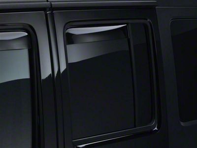 Weathertech Side Window Deflectors; Rear; Dark Smoke (07-18 Jeep Wrangler JK 4-Door)