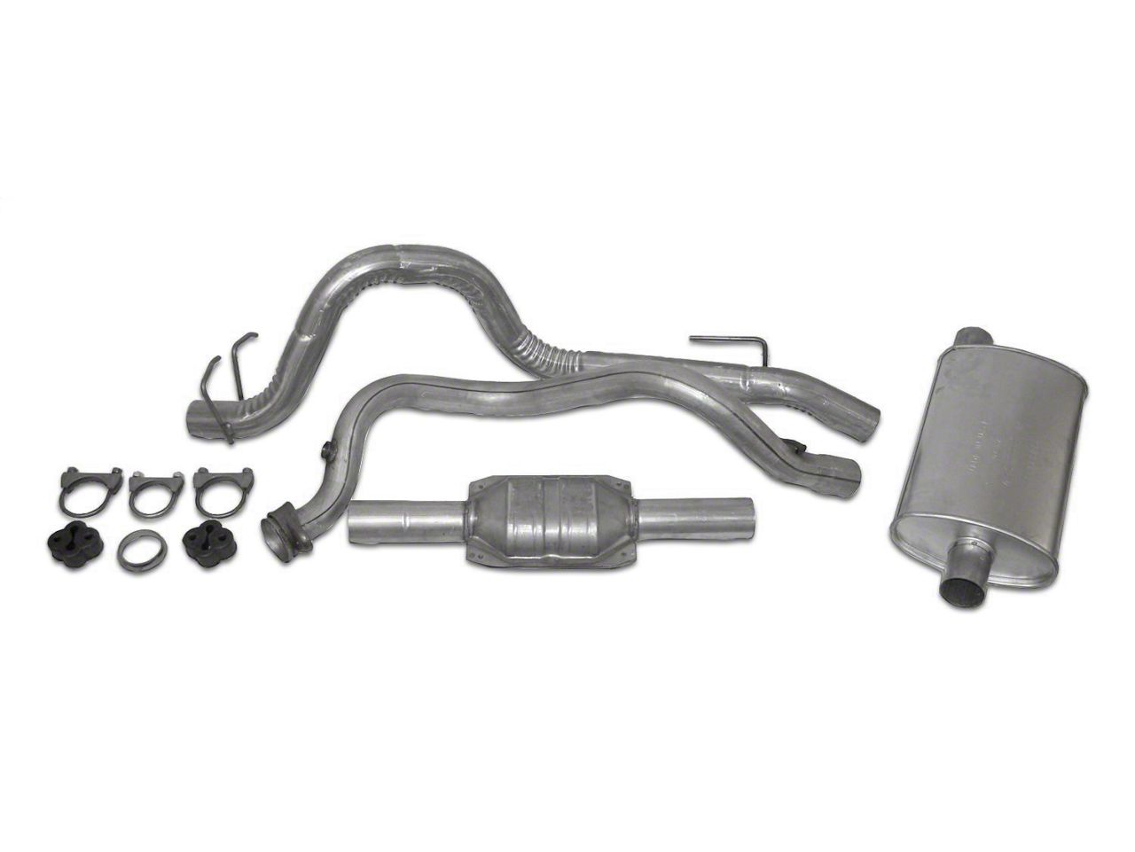 Jeep Wrangler Complete OEM Exhaust Kit (93-95  Jeep Wrangler YJ)