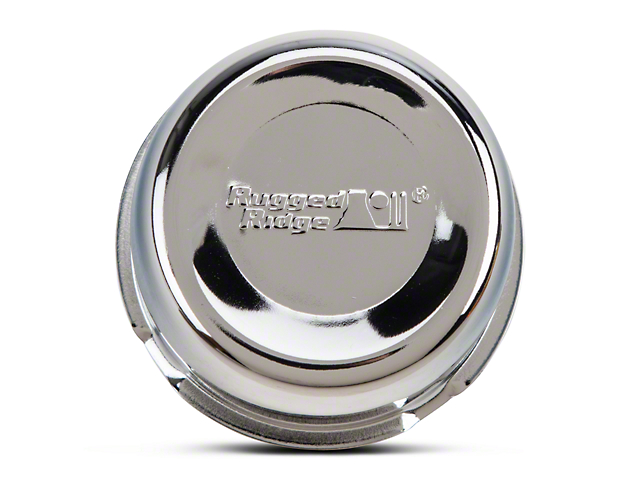 Rugged Ridge 5x4.5 Steel Wheel Center Cap; Chrome (87-06 Jeep Wrangler YJ & TJ)