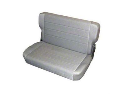 Smittybilt Rear Standard Seat; Charcoal Light Gray Denim (76-95 Jeep CJ5, CJ7 & Wrangler YJ)
