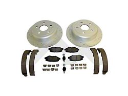 Performance Drilled and Slotted Brake Rotor and Pad Kit; Rear (07-18 Jeep Wrangler JK)
