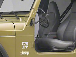 Quick Release Rectangular Mirrors; Black (76-18 Jeep CJ7, Wrangler YJ, TJ & JK)